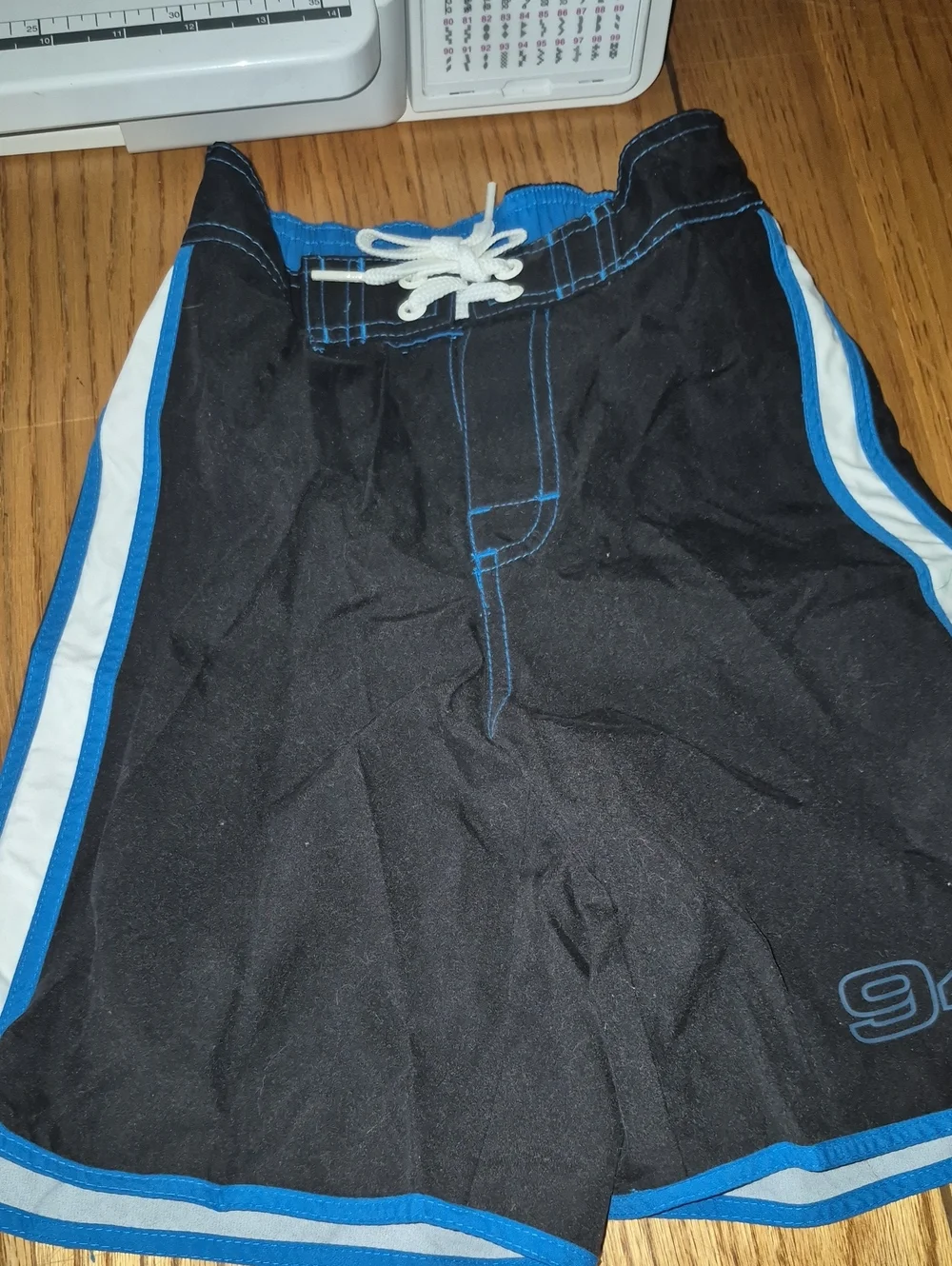 Old Navy Black, Blue & White Boys Swim Shorts